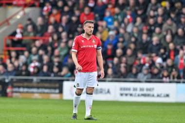 Luke Young of Wrexham, during the Sky Bet League 2 match Wrexham vs Stockport County at SToK Cae Ras, Wrexham, United Kingdom, 27th April 202 clipart