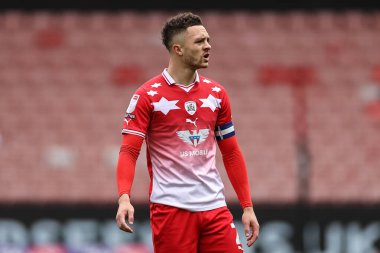 Barnsley 'den Jordan Williams Sky Bet Ligi 1 maçında Barnsley, Northampton Town' a karşı Oakwell, Barnsley, Birleşik Krallık 'ta 27 Nisan 202
