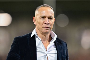 Adrian Lam Leoparların baş antrenörü, Betfred Süper Lig 9. Raundunda Leigh Leopards, Catalans Dragons 'a karşı Leigh Spor Köyü, Leigh, İngiltere, 26 Nisan 202