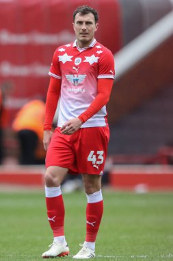 Barnsley 'den Josh Earl Sky Bet Ligi 1 maçı sırasında Barnsley, Northampton Town' a karşı Oakwell, Barnsley, Birleşik Krallık, 27 Nisan 202