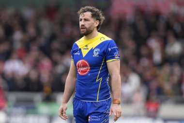 Warrington Wolves 'un Toby King' i Betfred Süper Lig 9. Maçı sırasında Salford Red Devils, Warrington Wolves 'a karşı Salford Community Stadyumu, Eccles, Birleşik Krallık, 27 Nisan 202