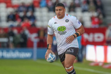 Wigan Warriors 'dan Patrick Mago Betfred Süper Lig 9. Raundunda Hull KR, Wigan Warriors' a karşı Sewell Group Craven Park, Kingston üzerine Hull, Birleşik Krallık, 26 Nisan 202