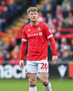 Wrexham 'dan Andy Cannon, Wrexham - Stockport County maçı sırasında Wrexham - SToK Cae Ras, Wrexham, Birleşik Krallık, 27 Nisan 202