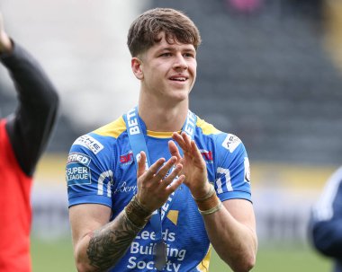 Leeds Rhinos takımından Riley Lumb, Betfred Süper Lig 9. Raundda MKM Stadyumu 'nda Hull FC - Leeds Rhinos maçında Betfred' in oyuncusu.