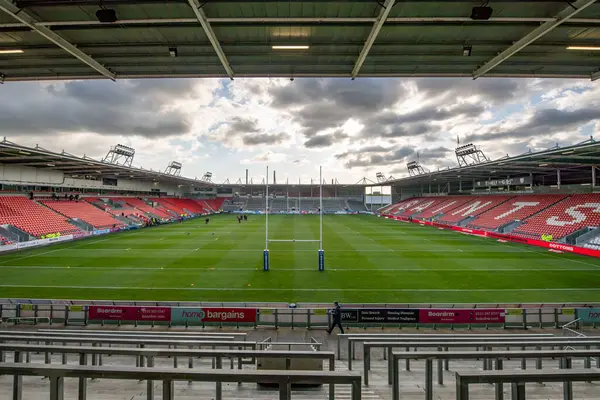 stock image General view of Totally Wicked Stadium, Home of St Helens ahead of the Betfred Super League Round 9 match St Helens vs Huddersfield Giants at Totally Wicked Stadium, St Helens, United Kingdom, 25th April 202