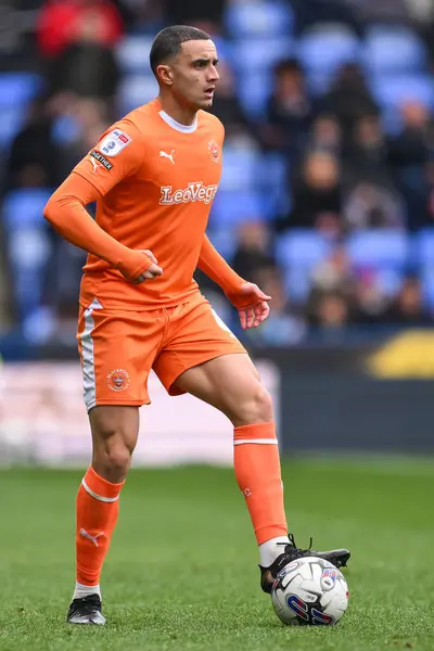 Oliver Norburn Blackpool Controls Ball Sky Bet League Match Reading — Stock Photo, Image