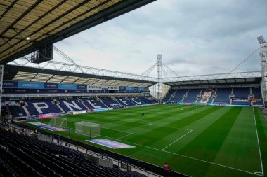 Deepdale 'in genel görünümü, Preston North End' in Sky Bet Şampiyonası 'ndan önceki evi Preston North End Leicester City' e karşı Deepdale, Preston, Birleşik Krallık, 29 Nisan 202