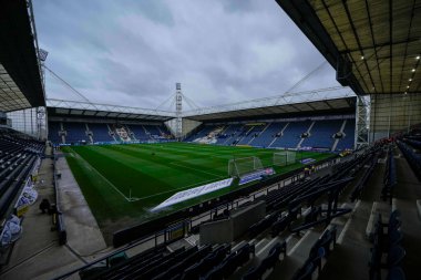Deepdale 'in genel görünümü, Preston North End' in Sky Bet Şampiyonası 'ndan önceki evi Preston North End Leicester City' e karşı Deepdale, Preston, Birleşik Krallık, 29 Nisan 202