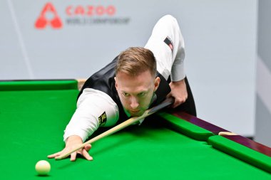 Judd Trump, Cazoo Dünya Şampiyonası 'nda 2024 Crucible Tiyatrosu, Sheffield, İngiltere' de 1 Mayıs 202 'de atış yaptı.