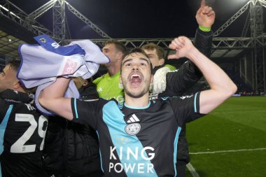 Leicester City 'den Harry Winks, 29 Nisan 202' de İngiltere 'nin Deepdale kentinde Preston North End ile Leicester City arasındaki Sky Bet Şampiyonası maçını kutluyor.