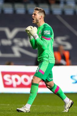 Ipswich Town 'dan Vclav Hladk, 30 Nisan 2024' te Coventry Building Society Arena, Coventry, İngiltere 'deki Coventry City-Ipswich Town maçında takımının kazanmasını kutluyor.
