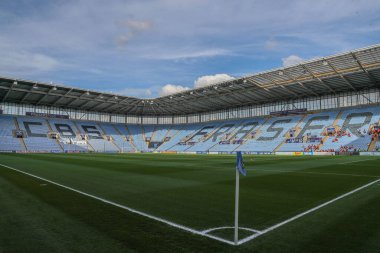 Coventry Building Society Arena 'nın, Coventry Building Society Arena' da Coventry City 'nin Ipswich Town' a karşı 30 Nisan 202 'de oynadığı Sky Bet Şampiyonası maçındaki genel görüntüsü.