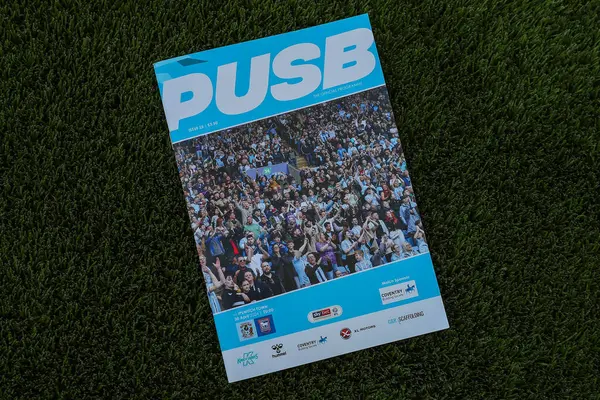 stock image The match day programme during the Sky Bet Championship match Coventry City vs Ipswich Town at Coventry Building Society Arena, Coventry, United Kingdom, 30th April 202