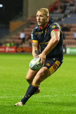 Katalan Ejderhaları 'ndan Jordan Abdull, 2 Mayıs 2024' te İngiltere 'nin Wigan Stadyumu' nda oynanan 10. Betfred Süper Lig karşılaşmasında Wigan Warriors ve Catalans Dragons karşı karşıya geldi. 