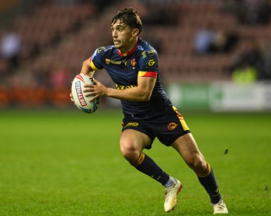 Katalan Ejderhaları 'ndan Arthur Mourgue, 2 Mayıs 2024' te İngiltere 'nin Wigan Stadyumu' nda oynanan 10. 