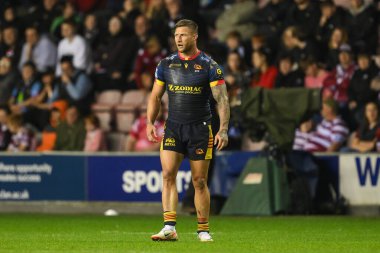 Tariq Sims of Catalan Dragons during the Betfred Super League Round 10 match Wigan Warriors vs Catalans Dragons at DW Stadium, Wigan, United Kingdom, 2nd May 2024  clipart