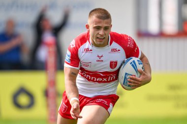 Hull KR 'dan Mikey Lewis, 4 Mayıs 2024' te İngiltere 'nin Hull kentindeki Kingston' da oynanan Sewell Group Craven Park 'ta oynanan 10.