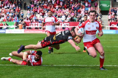 Hull KR 'dan Jack Broadbent, 4 Mayıs 2024' te İngiltere 'nin Hull kentinde oynanan Sewell Group Craven Park' ta oynanan 10.