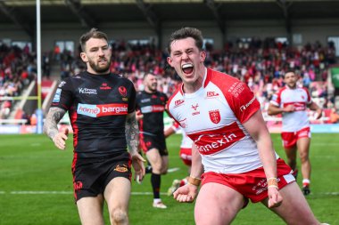 Hull KR 'dan Jack Broadbent, 4 Mayıs 2024' te İngiltere 'nin Hull kenti Kingston' da oynanan Sewell Group Craven Park 'ta oynanan 10.