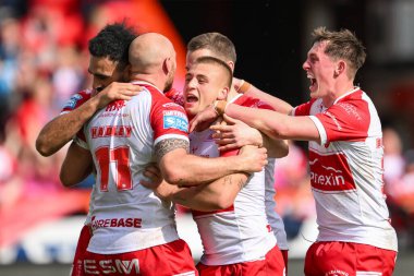 Hull KR 'dan Dean Hadley, 4 Mayıs 2024' te İngiltere 'nin Hull kenti Kingston' da oynanan Sewell Group Craven Park 'ta oynanan 10.