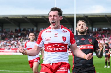 Hull KR 'dan Jack Broadbent, 4 Mayıs 2024' te İngiltere 'nin Hull kenti Kingston' da oynanan Sewell Group Craven Park 'ta oynanan 10.