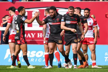 St. Helens 'ten Konrad Hurrell, 4 Mayıs 2024' te İngiltere 'nin Hull kenti Kingston' da oynanan Sewell Group Craven Park 'ta oynanan 10.