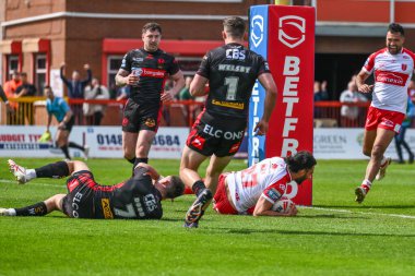 Hull KR 'dan Tyrone May, 4 Mayıs 2024' te İngiltere 'nin Hull kenti Kingston' da oynanan Sewell Group Craven Park 'ta oynanan 10.