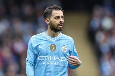 Manchester City 'den Bernardo Silva Premier Lig karşılaşmasında Manchester City ile Wolverhampton Wanderers arasında Etihad Stadyumu, Manchester, İngiltere, 4 Mayıs 2024