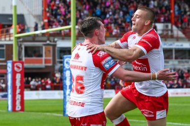Hull KR 'dan Jack Broadbent, 4 Mayıs 2024' te İngiltere 'nin Hull kenti Kingston' da oynanan Sewell Group Craven Park 'ta oynanan 10.