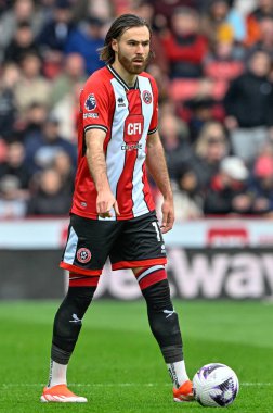 Premier Lig maçı sırasında Nottingham Ormanı 'ndan Chris Wood Sheffield United ile Nottingham Ormanı Bramall Lane, Sheffield, Birleşik Krallık' ta karşı karşıya geldi. 