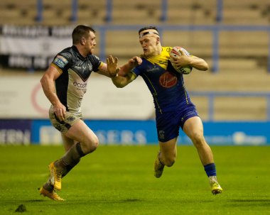 Warrington Wolves 'dan Wat-Trick kahramanı Josh Thewlis Betfred Süper Lig 10. Raundda Warrington Wolves Hull FC' ye karşı Halliwell Jones Stadyumu, Warrington, Birleşik Krallık, 3 Mayıs 2024