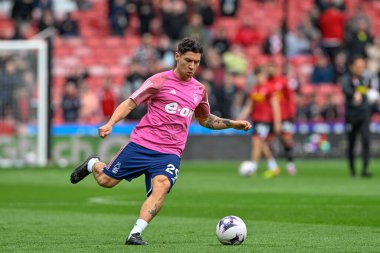 Gonzalo Montiel of Nottingham Forest in the pregame warmup session during the Premier League match Sheffield United vs Nottingham Forest at Bramall Lane, Sheffield, United Kingdom, 4th May 2024  clipart