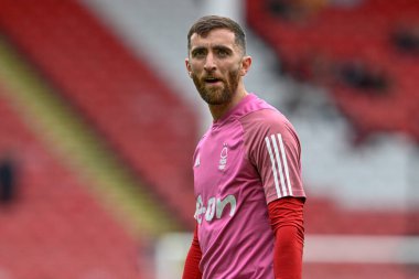 Nottingham Ormanı 'ndan Wayne Hennessey Premier League maçında ısınma turunda Sheffield United Nottingham Ormanı' na karşı Bramall Lane, Sheffield, İngiltere, 4 Mayıs 2024 