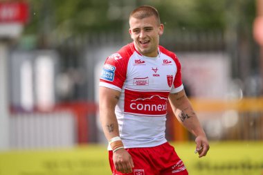 Hull KR 'dan Mikey Lewis, 4 Mayıs 2024' te İngiltere 'nin Hull kentindeki Kingston' da oynanan Sewell Group Craven Park 'ta oynanan 10.