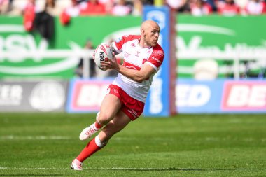 Hull KR 'dan Dean Hadley, 4 Mayıs 2024' te İngiltere 'nin Hull kentinde oynanan Sewell Group Craven Park' ta oynanan 10.