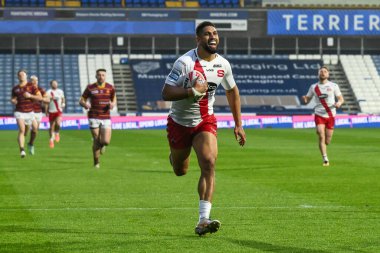 Salford Red Devils takımından Nene Macdonald, 3 Mayıs 2024 'te John Smith' in Stadyumu 'nda oynanan 10. Huddersfield Giants - Salford Red Devils maçında yarışmak için ayrıldı.