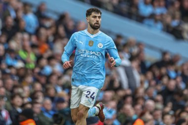 Manchester City ile Wolverhampton Wanderers arasındaki Premier Lig karşılaşmasında Manchester City 'den Joko Gvardiol, Etihad Stadyumu, Manchester, 4 Mayıs 2024
