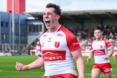 Hull KR 'dan Jack Broadbent, 4 Mayıs 2024' te İngiltere 'nin Hull kenti Kingston' da oynanan Sewell Group Craven Park 'ta oynanan 10.