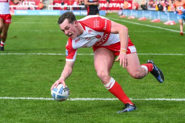 Hull KR 'dan Jack Broadbent, 4 Mayıs 2024' te İngiltere 'nin Hull kenti Kingston' da oynanan Sewell Group Craven Park 'ta oynanan 10.