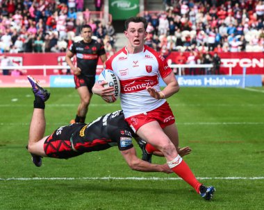 Hull KR 'dan Jack Broadbent, 4 Mayıs 2024' te İngiltere 'nin Hull kentinde oynanan Sewell Group Craven Park' ta oynanan 10.