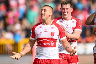 Hull KR 'dan Dean Hadley, 4 Mayıs 2024' te İngiltere 'nin Hull kenti Kingston' da oynanan Sewell Group Craven Park 'ta oynanan 10.