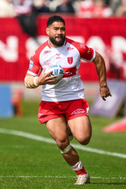Hull KR takımından Peta Hiku, 4 Mayıs 2024 'te İngiltere' nin Hull kentinde oynanan Sewell Group Craven Park 'ta oynanan 10.