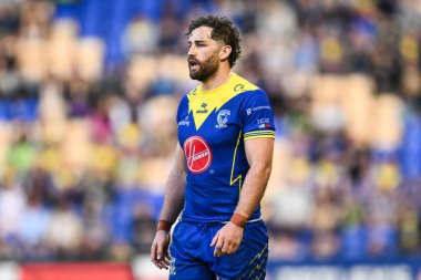 Warrington Wolves 'tan Toby King 11. Betfred Süper Lig karşılaşmasında Warrington Wolves, Hull KR' a karşı Halliwell Jones Stadyumu, Warrington, İngiltere, 9 Mayıs 2024