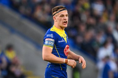 Warrington Wolves 'tan Josh Thewlis, 9 Mayıs 2024' te Warrington, İngiltere 'deki Halliwell Jones Stadyumu' nda oynanan 11.