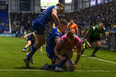 Hull KR 'dan Mikey Lewis, 9 Mayıs 2024' te İngiltere, Warrington 'daki Halliwell Jones Stadyumu' nda oynanan 11.