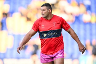Ryan Hall of Hull KR maçı öncesinde oynanan 11. Betfred Süper Ligi karşılaşmasında Warrington Wolves, Hull KR 'a karşı Halliwell Jones Stadyumu, Warrington, İngiltere, 9 Mayıs 2024