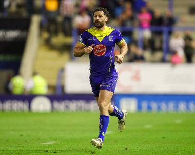 Warrington Wolves 'tan Toby King 11. Betfred Süper Lig karşılaşmasında Warrington Wolves, Hull KR' a karşı Halliwell Jones Stadyumu, Warrington, İngiltere, 9 Mayıs 2024