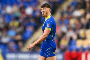 Warrington Wolves 'tan Matty Ashton, 9 Mayıs 2024' te Halliwell Jones Stadyumu 'nda oynanan 11. Betfred Süper Lig karşılaşmasında tepki gösterdi.