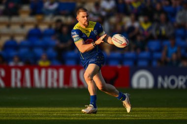 Warrington Wolves 'tan Matt Dufty 11. Betfred Süper Lig karşılaşmasında Warrington Wolves, Hull KR' a karşı Halliwell Jones Stadyumu, Warrington, İngiltere, 9 Mayıs 2024