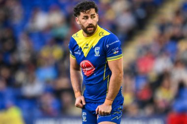 Warrington Wolves 'tan Toby King 11. Betfred Süper Lig karşılaşmasında Warrington Wolves, Hull KR' a karşı Halliwell Jones Stadyumu, Warrington, İngiltere, 9 Mayıs 2024